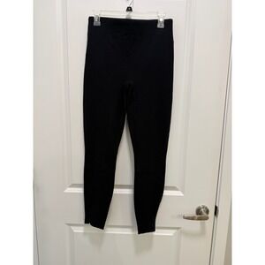 Spanx Look at Me Now Seamless Leggings Black High Waisted Tummy Control Medium
